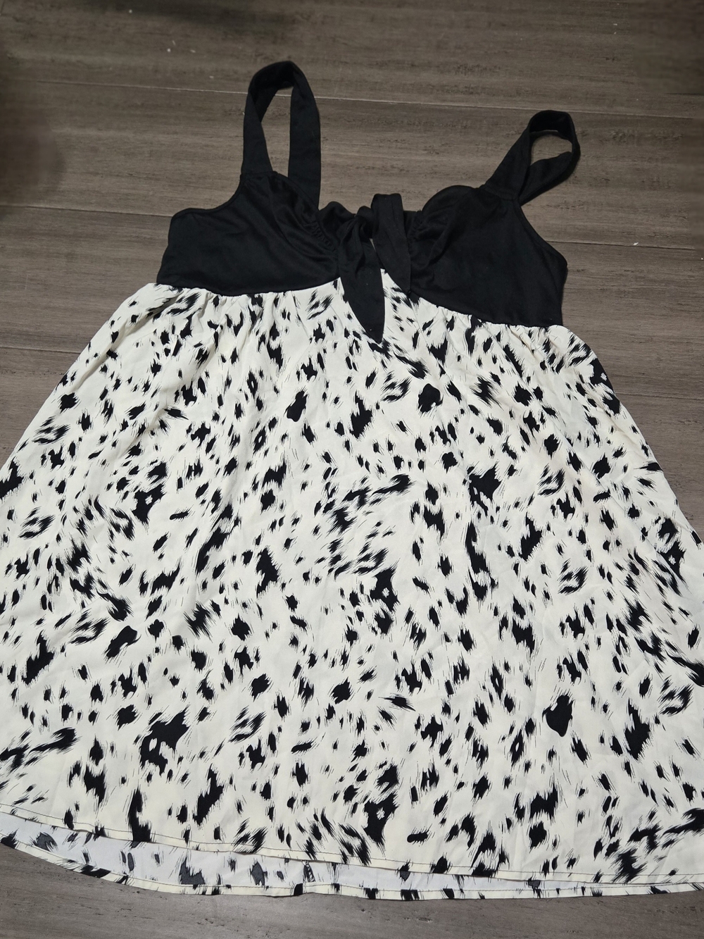 Black & White Animal Print Tank Dress Size 1x
